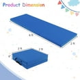 thumbnail image 3 of Gymax Tri-Fold Folding Exercise Mat 6 ft x 2 ft Portable Gymnastics Tumbling Yoga Navy, 3 of 8