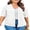 White, variant on DOKOTOO Plus Size Cardigan for Women Summer Half Sleeve Cutout Cover Ups Open Front Cardigans Black L US12-14