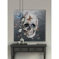 thumbnail image 5 of Parvez Taj "Tinted Happy Butterfly Skull" Painting Print on Wrapped Canvas, 5 of 7