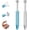 Blue&Silver-2pcs, variant on 2Pcs Piercing Ball Grabber Tool for Changing Jewelry, Stianless Steel Flat Back Earring Applicator Internally Threaded Push Pin Piercing Grabber Tool, Anti Slip 4 Claw Gem Ball Grabber Tool