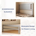 thumbnail image 6 of Zimtown Twin Platform Bed Frame with Pull Out Trundle, Extendable Daybed Frame with Headboard, No Box Spring Needed, Gray, 6 of 8