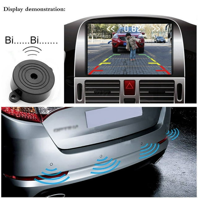 Visible car video parking reverse backup assistant radar alarm set 4 tablet sensors-