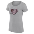 thumbnail image 2 of Women's G-III 4Her by Carl Banks  Heather Gray Arizona Coyotes Super-Slim Fit Lightweight Heart T-Shirt, 2 of 3