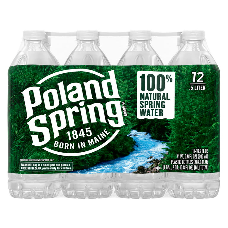 12 Ounce Bottled Spring Water  Poland Spring® Brand 100% Natural Spring  Water
