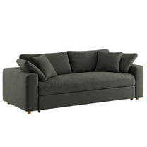 Sleeper Sofa Bed, Gray, Fabric, Living Room Lounge Cafe Lobby Hospitality Restaurant, Modern Contemporary, HB37556