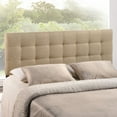 thumbnail image 2 of Modern Contemporary Full Size Fabric Headboard, Beige Fabric, 2 of 2
