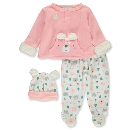 

Duck Duck Goose Baby Girls 3-Piece Layette Set - pink 18 months (Infant)