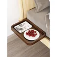 thumbnail image 4 of Cabecero de dormitorio sencillo, estante para proyector sin perforaciones, soporte para teléfono móvil junto a la cama, estante para bañera de madera maciza, 4 of 5