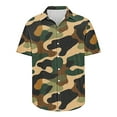thumbnail image 4 of AHTJRT Stylish Men's Camouflage Print Button Down Short Sleeve Shirt Camouflage S, 4 of 5