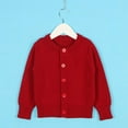 thumbnail image 2 of MEZZALL Baby Kids Girls Cardigan Long Sleeve Kids Button Sweater Girl Solid Color Crew Neck Cardigans Sweater Stylish Dailywear, 2 of 3