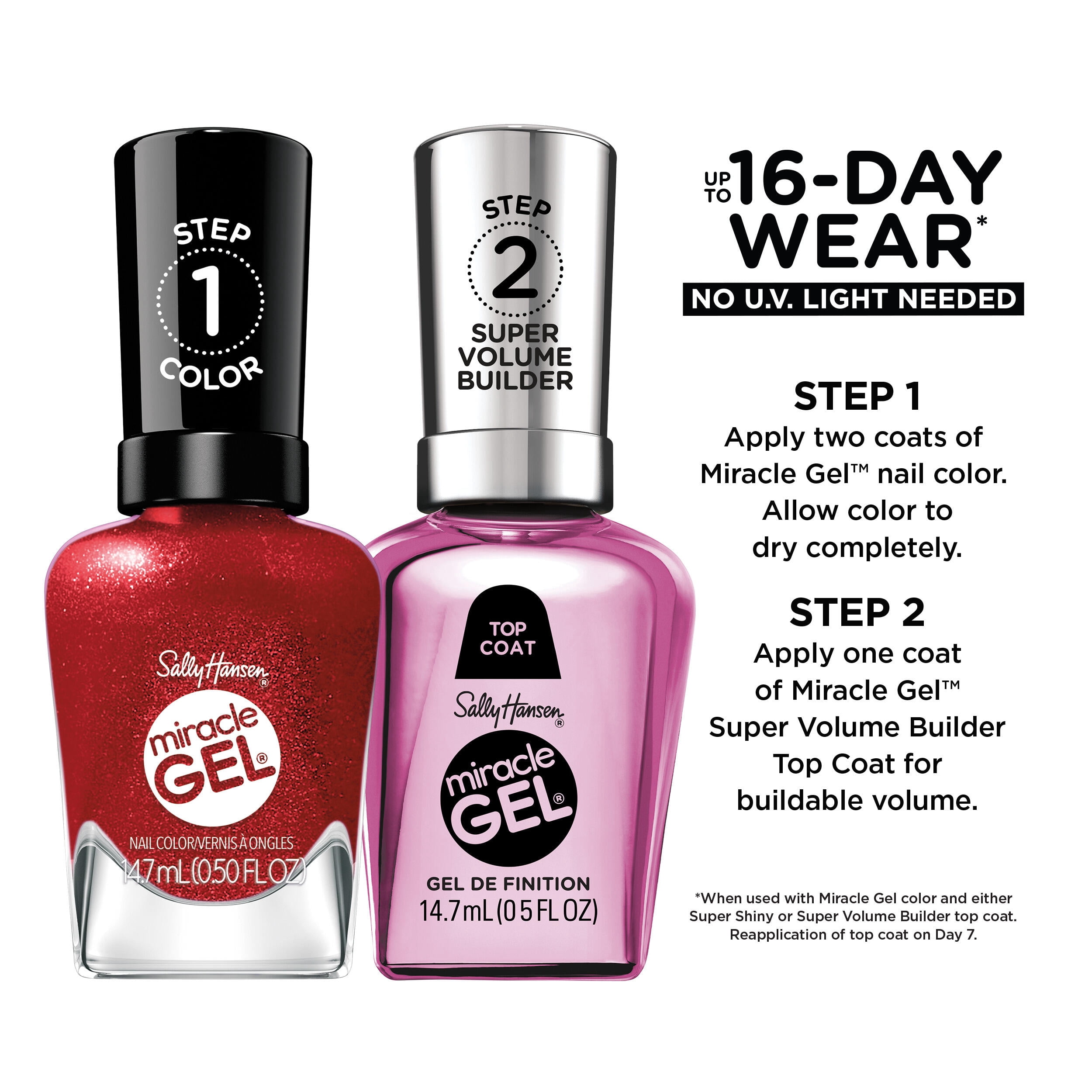 Sally Hansen Miracle Gel Supercharged Glam Nail Polish, Xoxo Sally, 14.7ml