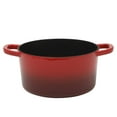 thumbnail image 2 of Crock Pot Artisan 7-Quart Round Cast Iron Dutch Oven With Borasilicate Lid - Red, 2 of 9
