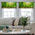 thumbnail image 4 of LALILO Kitchen Curtain Valance Wooden And Asian Bamboo Rod Pocket Window Curtain 52"x 18" Set of 2, 4 of 5