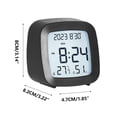thumbnail image 3 of PATLOLLAV Digital Alarm Clock Battery Operated, Desk Clocks with Temperature, Humidity, LCD Display Screen Digital Calendar Alarm Clock for Elderly, Bedroom, Office, 3 of 7