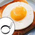 thumbnail image 5 of 4 Pcs Egg Ring Pancake Ring Set Stainless Steel Fried Egg Molds Griddle Pancake Shapers for Breakfast Omelette Sandwich (Round Style）, 5 of 9