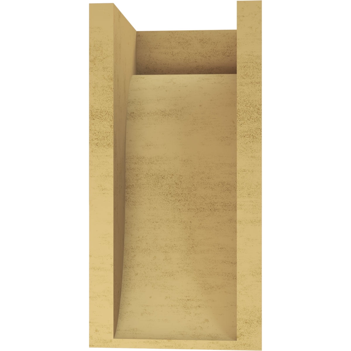 7"W x 7"D x 14"H Wide Del Monte Rough Cedar Woodgrain TimberThane Corbel, Primed Tan