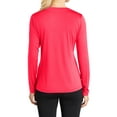 thumbnail image 2 of Mafoose Women's Long Sleeve Competitor V-Neck Tee Hot Coral Medium, 2 of 5