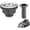 Gray+tailpiece, variant on 3-1/2 ‘’Kitchen Sink Drain Assembly Kit 304 Stainless Steel Sink Strainer Drain Basket Replacement with Sink Stopper Sealing Lid for Kitchen Bathroom Drain Kit