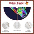 thumbnail image 4 of Kdxio Howling Wolf Print Christmas Tree Skirt Christmas Xmas Tree Skirts Mat for New Year Holiday Christmas Party Decorations-30", 4 of 7