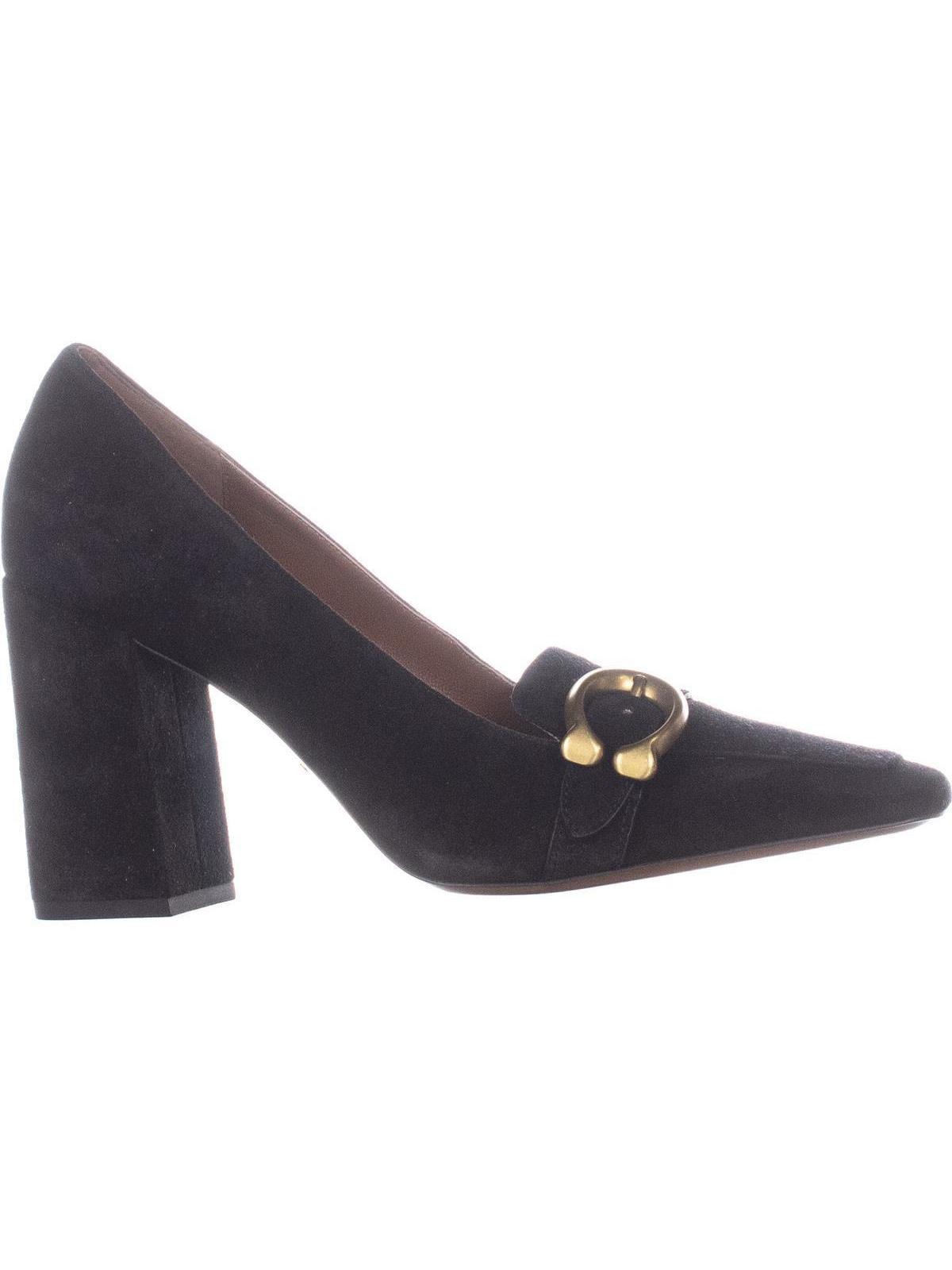 Coach Jade Square Toe Block Heel Pumps 