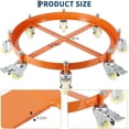 thumbnail image 2 of Ourlova Chariot Tambour à 8 Roues 55 Gallons Robuste Capacité de 2000 Livres Chariot Tambour Caddy avec Supports Croisés Roulettes Pivotantes Roue Conception Anti-Basculement Chariot Tambour avec Frein pour, 2 of 8