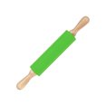 thumbnail image 2 of Rodillo de silicona extendido, mango de madera maciza, superficie antiadherente, herramientas para hornear, color verde, 2 of 5