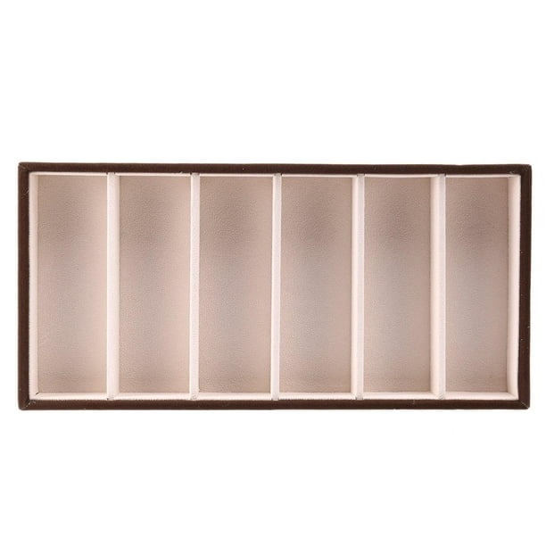 Vitrina para 6 anteojos, caja de almacenamiento para gafas de sol, gafas, soporte para bandeja de exhibición, bandeja para joyería, O