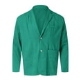 thumbnail image 3 of Kureaily Men's Linen Blazer Lightweight Suit Jackets Two Buttons Casual Sport Coat, 3 of 7