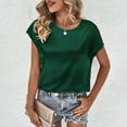 thumbnail image 2 of Women's Short Sleeve Crop Top Tight Fit Basic Tee Summer Casual Going Out Shirts Comfortable Stylish Fashion, 2 of 2