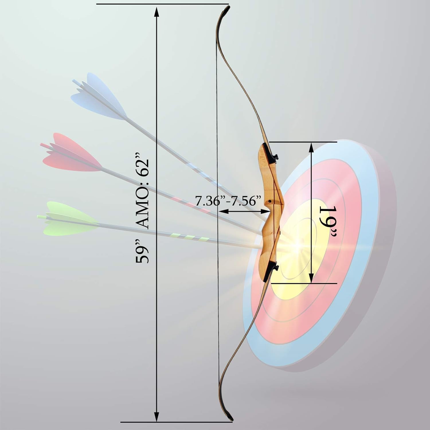 CORDON D'ARC DACRON longue durée pour arcs courbes 50 pouces idéal pour