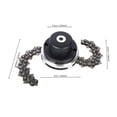 thumbnail image 3 of Universal Lawn Mower Trimmer Head Replacement, 1 Pack Chain Trimmer Head, Mower Tool Accessories for Outside Garden Lawn, Black, 3 of 6