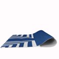 thumbnail image 4 of 18" x 30" Simply Daisy Corner Stripes Modern & Contemporary Chenille Area Rug, Nautical Navy, 4 of 4
