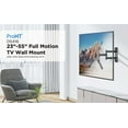 Fullmotion TV Wall Mount for most 23"55" flat panel TVs in Black