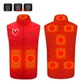 thumbnail image 2 of IROINNID Heated Vest for Women Men Plus Size Heated Coat 9 Heating Zones Winter Warm Heating Coat for Skiing On Battery Not Included,Red, 2 of 5