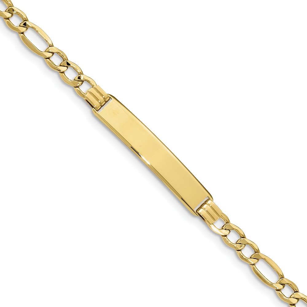10K Yellow Gold Semi-solid Figaro Link 