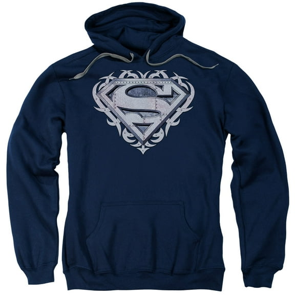 Superman - Tribal Steel Shield - Pull-Over Hoodie - Small