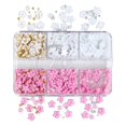 thumbnail image 2 of SmartBy 1 Box 3D Flower Nail Art Charm 6 Grids Resin Floral Charms Golden Beads DIY Nail Design Jewelry Crafts Manicure Decoration Accessories, 2 of 7