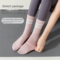 thumbnail image 4 of Indoor Sports Professional Silicone Cotton Non-slip Stocking Gym Floor Socks Fitness Socks Yoga Socks Dance Pilates Socks BROWN, 4 of 8