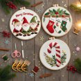 thumbnail image 6 of Yucurem 3PCS Christmas DIY Embroidery Starter Kit for Adults & Beginners, DIY Needlepoint Kit with Embroidery Hoop Thread Needle for Craft Lover Gifts, 6 of 6