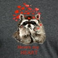 thumbnail image 3 of CafePress - Here's My Heart Cute Raccoon Blowing Kisse T Shirt - Mens Tri-blend T-Shirt, 3 of 4