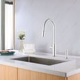 thumbnail image 1 of KBFmore 19.8 Inch Stainless Steel Kitchen Faucet with Soap Dispenser and Dual Function Pull Out Down Spray Head, 1 of 9