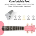 thumbnail image 2 of Donner Soprano Ukulele Beginner Kit for Kid Adult Student with Online Lesson 21 Inch Ukelele Bundle Bag Strap String Tuner Pick Polishing Cloth, Rainbow Series-Pink Color DUS-10K, 2 of 7