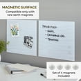 thumbnail image 3 of ECR4Kids MessageStor Dry-Erase Glass Board and Magnets, Office Essentials, White Waves, 2-Pack, 3 of 9