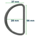 thumbnail image 2 of Paracord Planet 2 Inch Flat Metal D-Ring - Polished Silver Color - Variety of Pack Sizes Available, 2 of 4