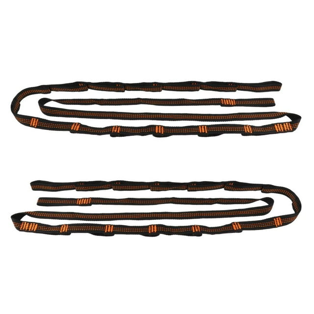 2pcs Adjustable Hanging Extension Hammock Straps Heavy Duty Swing - Orange,