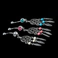 thumbnail image 2 of Belly Button Ring Glitter Anti-Corrosion Solid Eye-catching Belly Button Ring for Women, 2 of 7