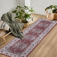 thumbnail image 7 of GlowSol 2'x8' Red Kitchen Runner Rug Vintage Persian Stain Resistant Low Pile Area Rug Indoor Bedside Rug for Hallway Laundry, 7 of 7
