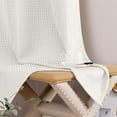 thumbnail image 7 of Curtainking Waffle Weave Textured Curtains 96 inch Farmhouse Light Filtering Drapes for Living Room Bedroom Grommet Window Curtain 2 Panels Off White, 7 of 7