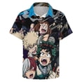 thumbnail image 3 of My Hero Academia Men's Hawaiian Shirts Short Sleeve Button Down Casual Shirts Summer Tropical Aloha Beach Shirts, 3 of 7