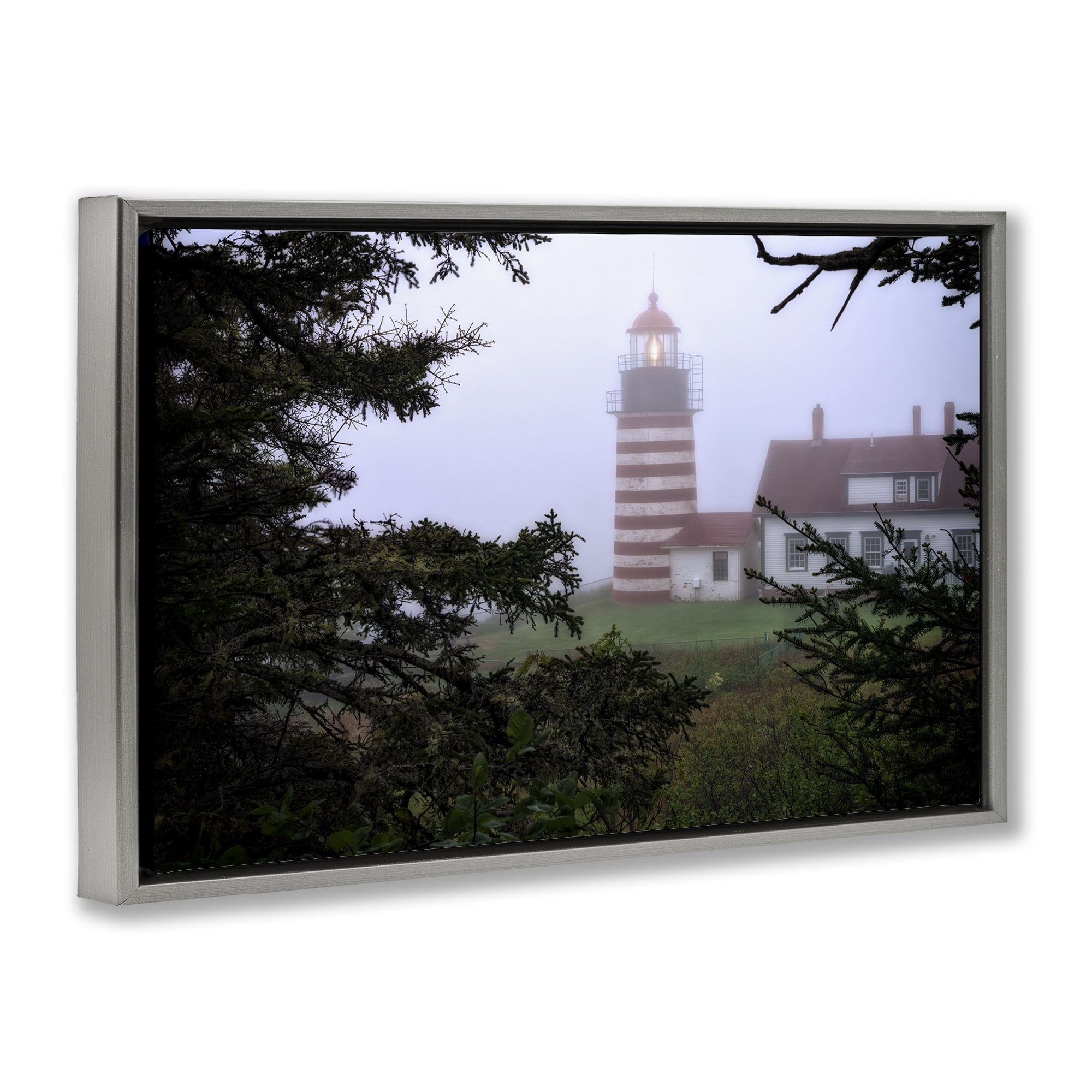 Stupell Industries Socked In By Fog Gray Framed Floater Canvas Wall Art, design by Rick Berk